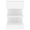 sengeborde 2 stk. 40x35x65 cm konstrueret træ hvid