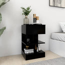 sengeborde 2 stk. 40x35x65 cm sort