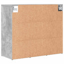 Sko skab med hylde Betongrå 77,5 x 30 x 67 cm Konstrueret træ