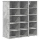Sko skab med hylde Betongrå 77,5 x 30 x 83,5 cm Konstrueret træ