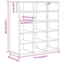 Sko skab 77,5 x 30 x 83,5 cm Konstrueret træ Betongrå