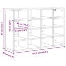 Sko skab 103 x 30 x 67 cm Konstrueret træ Hvid