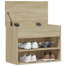 skobænk 60x30x45 cm konstrueret træ sonoma-eg
