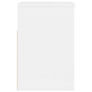 skobænk 60x30x45 cm konstrueret træ hvid højglans