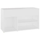 skobænk 80x30x45 cm konstrueret træ hvid