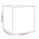 plantekasse 40x40x40 cm konstrueret træ hvid
