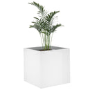 plantekasse 40x40x40 cm konstrueret træ hvid højglans