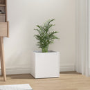 plantekasse 40x40x40 cm konstrueret træ hvid højglans