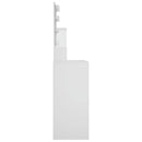 makeupbord med LED-lys 86,5x35x136 cm hvid