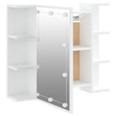 spejlskab med LED-lys 70x16,5x60 cm hvid