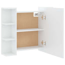 spejlskab med LED-lys 70x16,5x60 cm hvid