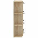 spejlskab med LED-lys 70x16,5x60 cm sonoma-eg