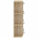spejlskab med LED-lys 70x16,5x60 cm sonoma-eg