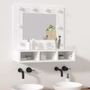 spejlskab med LED-lys 60x31,5x62 cm hvid