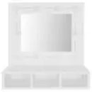 spejlskab med LED-lys 60x31,5x62 cm hvid