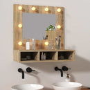 spejlskab med LED-lys 60x31,5x62 cm sonoma-eg