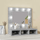 spejlskab med LED-lys 60x31,5x62 cm betongrå