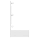 spejlskab med LED-lys 90x31,5x62 cm hvid