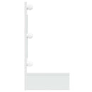 spejlskab med LED-lys 90x31,5x62 cm hvid