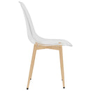 spisebordsstole 2 stk. PET transparent