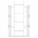 bogreol 86x25,5x140 cm konstrueret træ hvid
