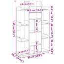 bogreol 86x25,5x140 cm konstrueret træ hvid