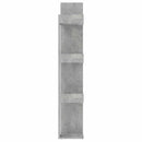 bogreol 86x25,5x140 cm konstrueret træ betongrå