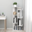 bogreol 48x25,5x140 cm konstrueret træ hvid
