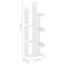 bogreol 48x25,5x140 cm konstrueret træ hvid