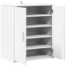 skoskab 60x35x70 cm konstrueret træ hvid