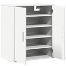 skoskab 60x35x70 cm konstrueret træ hvid