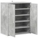 skoskab 60x35x70 cm konstrueret træ betongrå