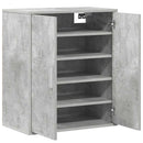 skoskab 60x35x70 cm konstrueret træ betongrå