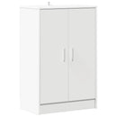 skoskab 60x35x92 cm konstrueret træ hvid