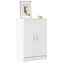 skoskab 60x35x92 cm konstrueret træ hvid