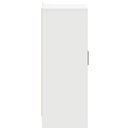 skoskab 60x35x92 cm konstrueret træ hvid