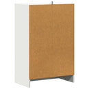 skoskab 60x35x92 cm konstrueret træ hvid