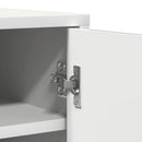 skoskab 60x35x92 cm konstrueret træ hvid