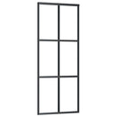 skydedør m. monteringssæt 76x205 cm sikkerhedsglas og aluminium