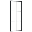 skydedør m. monteringssæt 76x205 cm sikkerhedsglas og aluminium