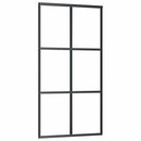 skydedør m. monteringssæt 102x205 cm sikkerhedsglas og aluminium