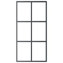 skydedør m. monteringssæt 102x205 cm sikkerhedsglas og aluminium