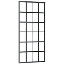 skydedør m. monteringssæt 90x205 cm sikkerhedsglas og aluminium