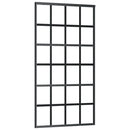skydedør m. monteringssæt 102x205 cm sikkerhedsglas og aluminium