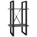bogreol 5 hylder 40x30x175 cm konstrueret træ grå