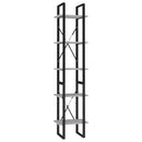 bogreol 5 hylder 40x30x175 cm konstrueret træ betongrå
