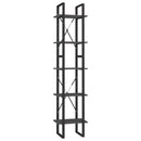 bogreol 40x30x175 cm 5 hylder massivt fyrretræ grå