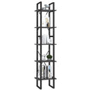 bogreol 40x30x175 cm 5 hylder massivt fyrretræ grå