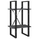 bogreol 40x30x175 cm 5 hylder massivt fyrretræ grå