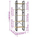 bogreol med 5 hylder 60x30x175 cm fyrretræ
